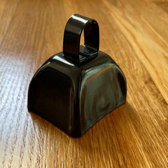 Metal Cowbell Noisemaker Cheering Bell, Black, 6 Bells - Picture 1 of 4